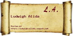 Ludwigh Alida névjegykártya